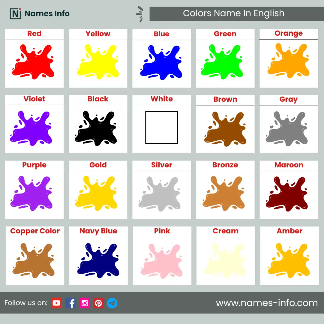 colors name in english with pictures
